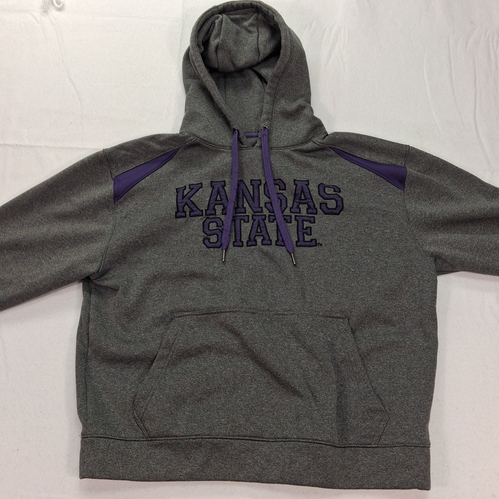 Kansas State Hoodie Mens XL Grey NCAA Football Big 12 Colosseum EUC